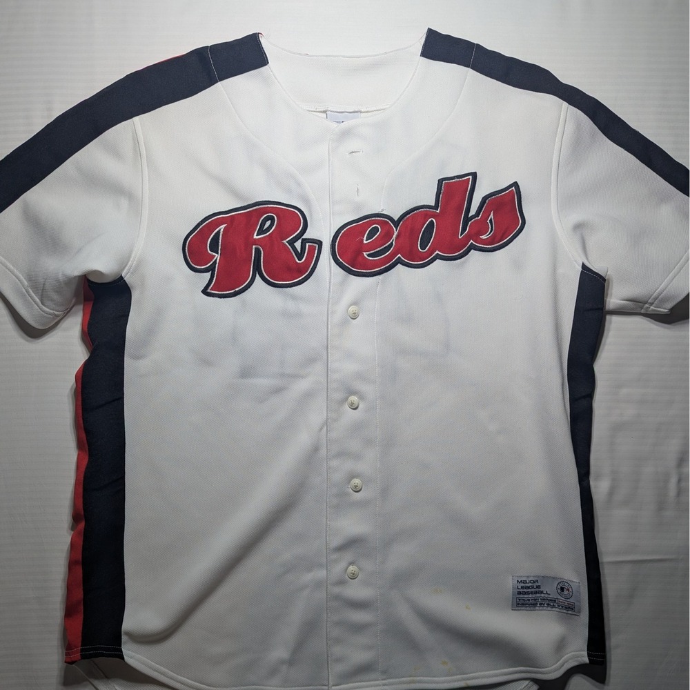 Cincinnati Reds Dunn 44 Jersey‎ MLB True Fan Baseball White Red Size L